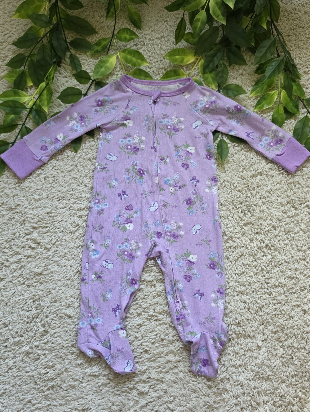 Baby Girl Floral & Butterflies Sleeper (6-9 Months)